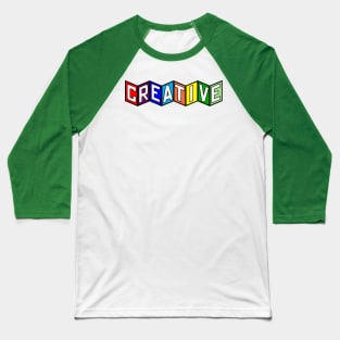 Creative Typography Design Baseball T-Shirt